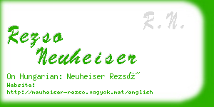 rezso neuheiser business card